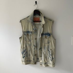 Levi’s distressed denim vest